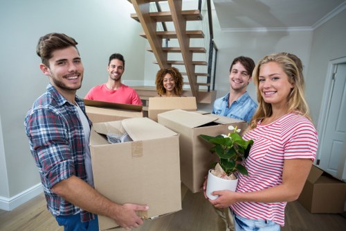 Moving team handling a Belgravia townhouse relocation