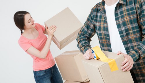 Commercial movers relocating office equipment in Belgravia
