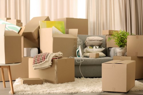 Belgravia moving service with loaded van near elegant London properties